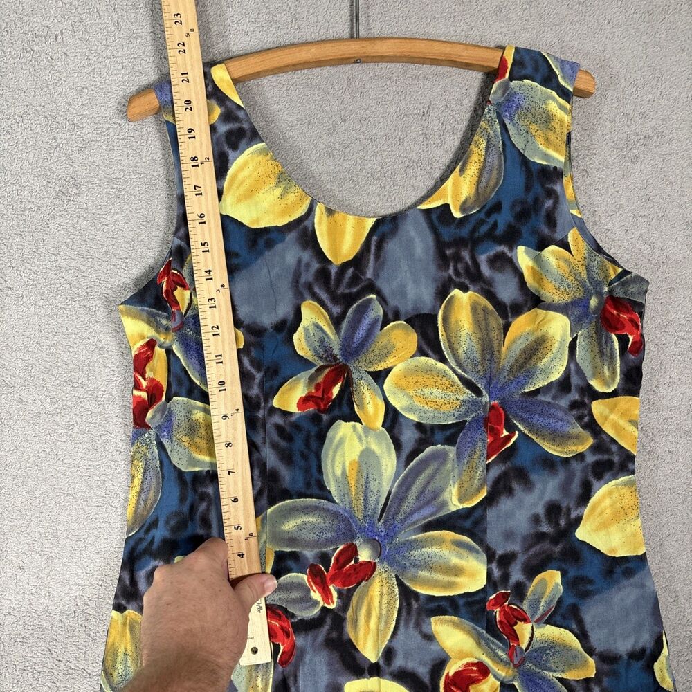 Vintage Paradise Found Hawaiian Mini Dress Women Size L Rayon Floral Aloha Retro - Picture 7 of 13